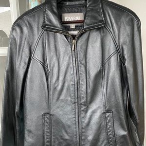 Wilsons Leather Jacket Thinsulate Zip Out Lining